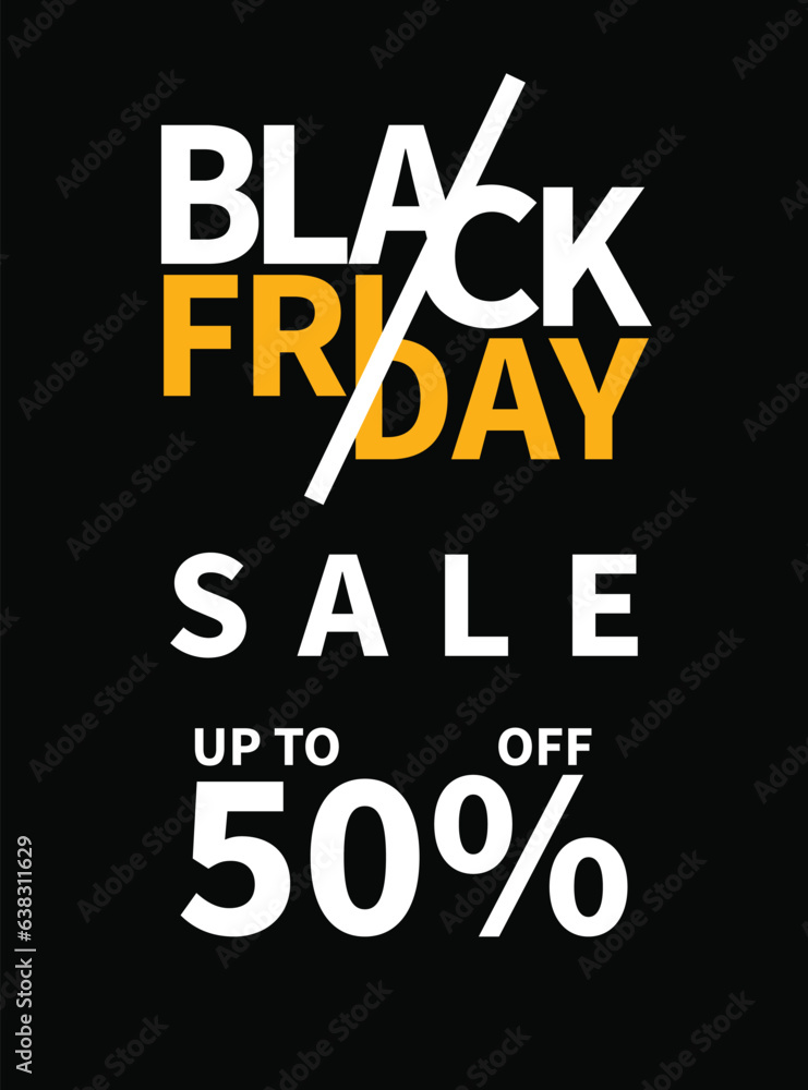 Obraz premium Black Friday sale flyer poster social media post design