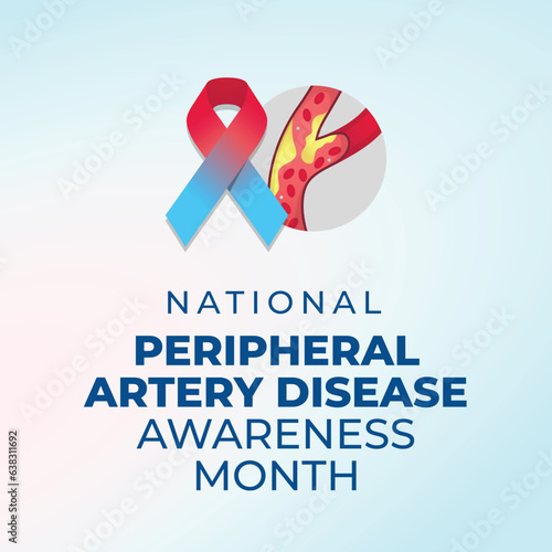 vector graphic of National Peripheral Artery Disease Awareness Month good for National Peripheral Artery Disease Awareness Month celebration. flat design. flyer design.flat illustration.