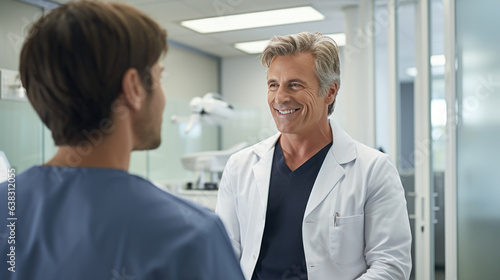 Doctor talking with patient