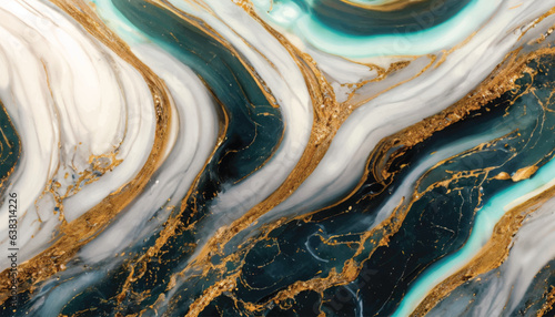 Beautiful marble art Ocean background. Style incorporates the swirls of marble or the ripples of agate. Natural Luxury high Resolution vector illustration. 