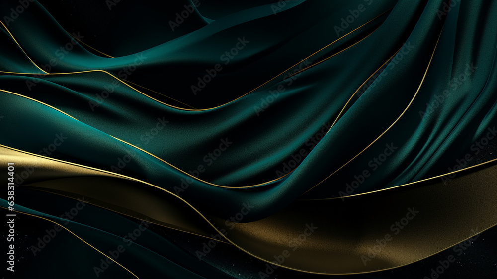 abstract luxury black and green luxury, green light ,gold dark fabric texture background abstract luxury black and green luxury, green light ,gold dark fabric texture background