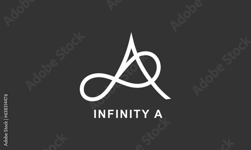 letter A and infinity logo design for company