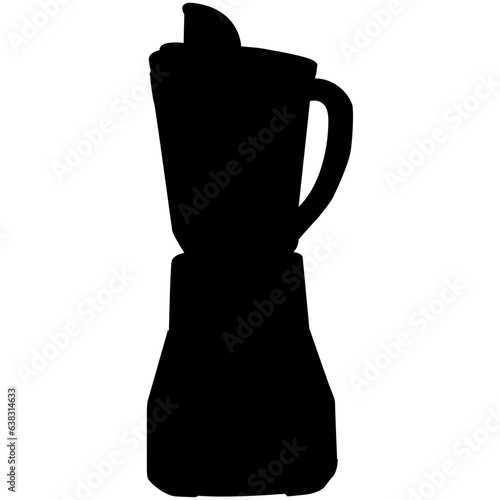 A silhouette of a blender