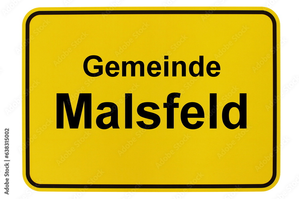 Illustration eines Ortsschildes der Gemeinde Malsfeld in Hessen
