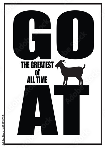 Goat (the greatest of all time) logo and background