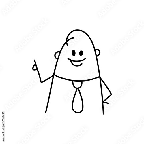 Stick figure. emotions of people, surprised, ashamed, satisfied, joyful. Doodle style. Vector illustration.