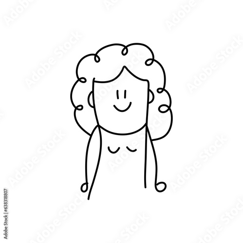 Stick figure. emotions of people, surprised, ashamed, satisfied, joyful. Doodle style. Vector illustration.