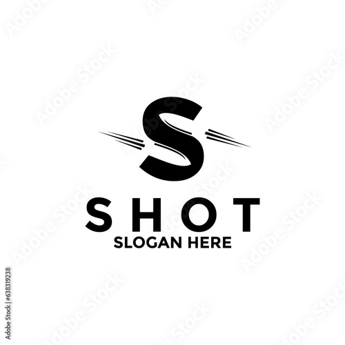 Creative Letter S and  Gun Logo Design. Gun Logo Template. Gun Vector