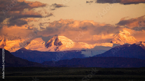 sunset in the mountains
