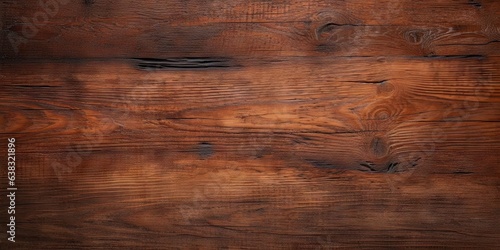 Rustic revival. Old wooden board and grunge texture. Nature touch. Brown timber grain background. Vintage vibes. Weathered panel and retro charm