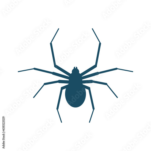 Spider svg cut file. Isolated vector illustration.