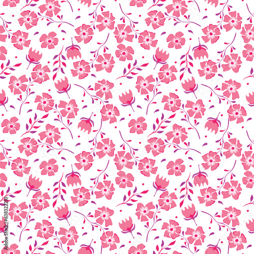 Wallpaper Mural Elegance meets nature in this vector floral pattern. Delicate petals and leaves intertwine, offering a timeless and versatile backdrop for any project. Torontodigital.ca