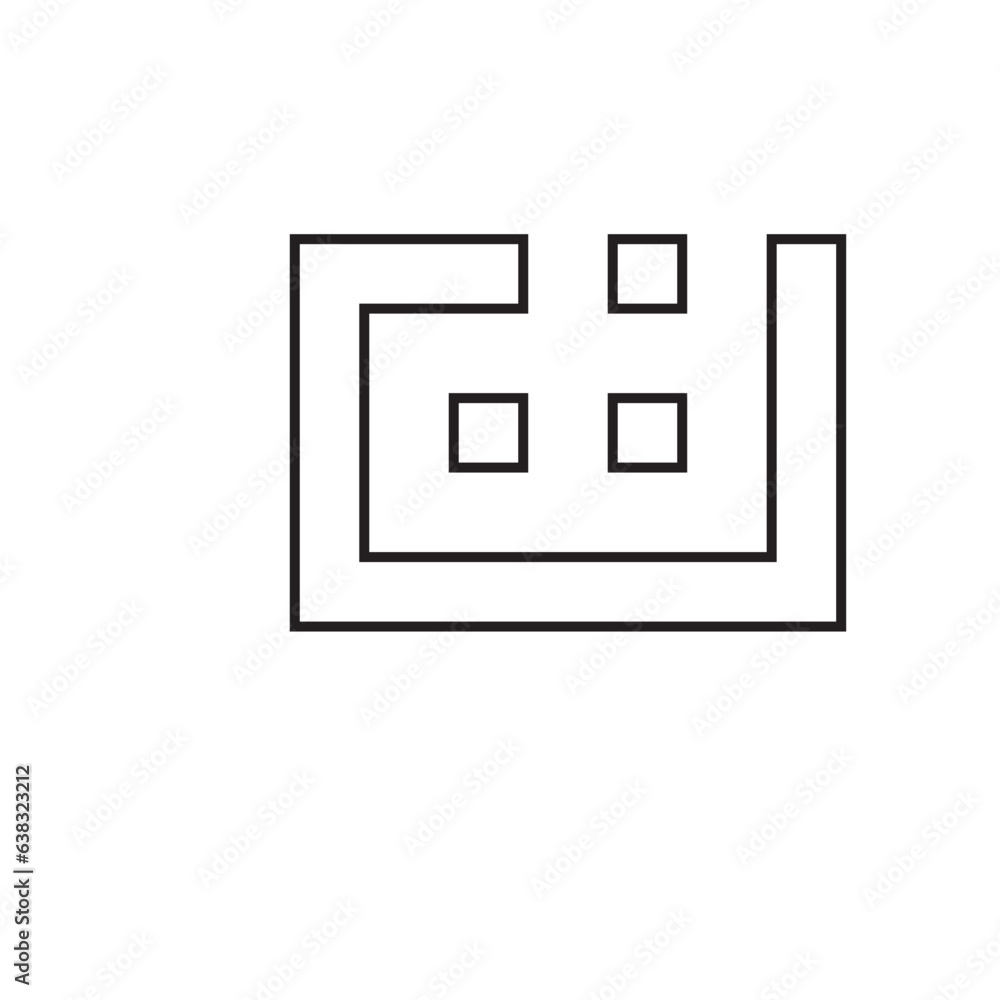 Kufi font outline Kufi font outline