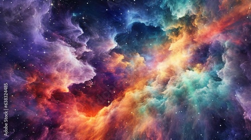 Cosmic Symphony, Mesmerizing Galaxy Artwork Unveils Vibrant Colors and Swirling Nebulae, Celebrating the Enchanting Marvels of the Universe. Generative AI