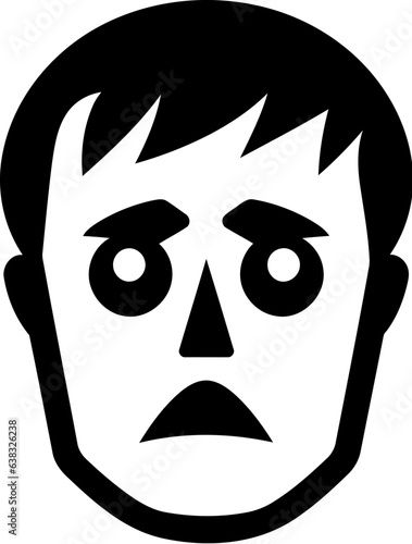 Fear expression icon
