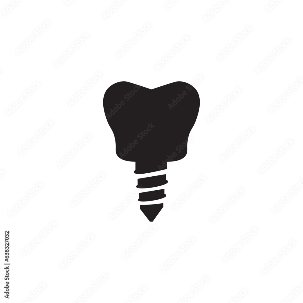 tooth implantation icon vector illustration symbol tooth implantation icon vector illustration symbol