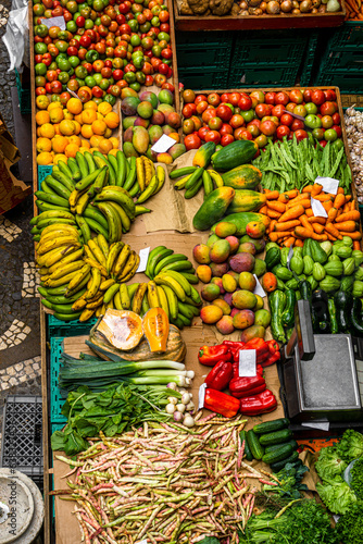 fruits and vegetables at the market