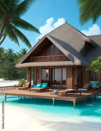 tropical resort hotel