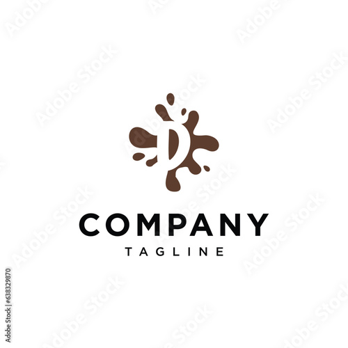 chocolate mud Letter D logo icon vector template.eps