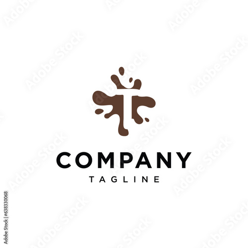 chocolate mud Letter T logo icon vector template.eps