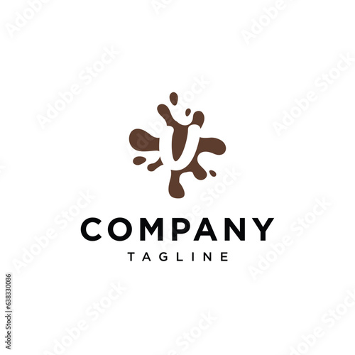 chocolate mud Letter V logo icon vector template.eps