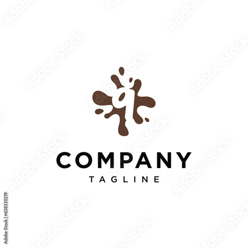 chocolate mud Number 9 logo icon vector template.eps