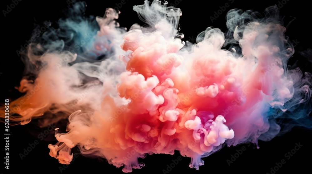 Pearl White, Soft Pink, and Silver Smoke Bombs Set the Stage for a Dynamic Laser Show, Blending Harmonious Colors and Experimental Lighting in High Contrast EDM Photography. Generative AI