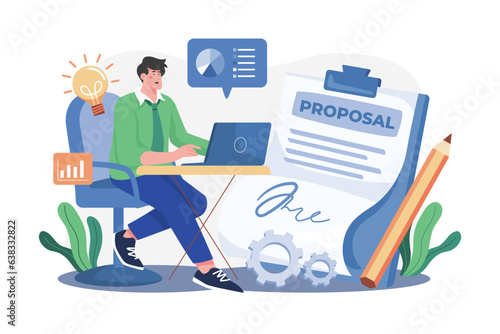 Proposal Writer crafting persuasive proposals.