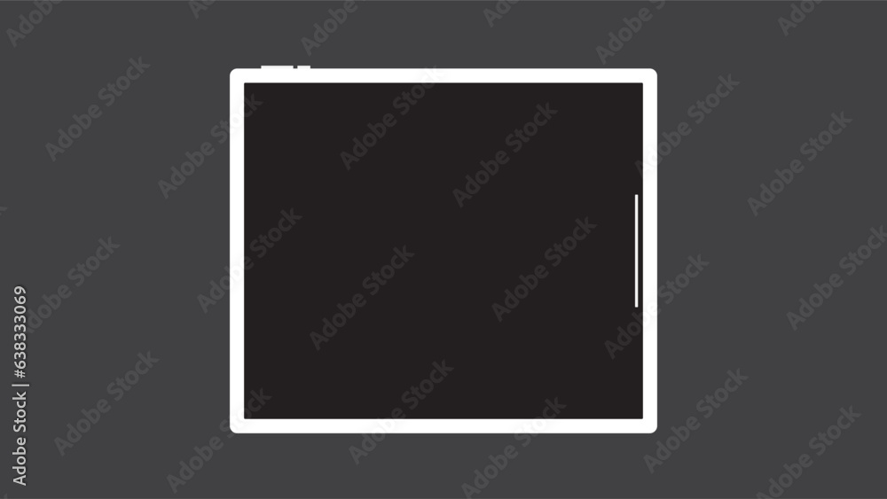 tablet black color with blank touch screen and flare isolated on white background. realistic and detailed device mockup. stock vector illustration tablet black color with blank touch screen and flare isolated on white background. realistic and detailed device mockup. stock vector illustration