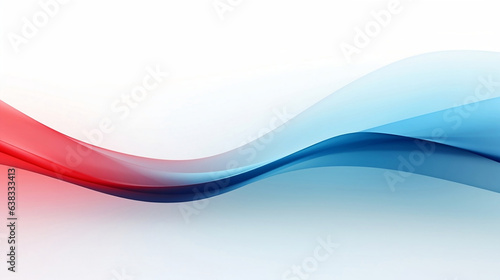 Graphic of Elegant Blue and Red Gradient Line Gracefully Traversing a Pristine White Background. Generative Ai. 