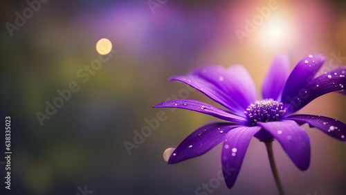 flower with water drops background