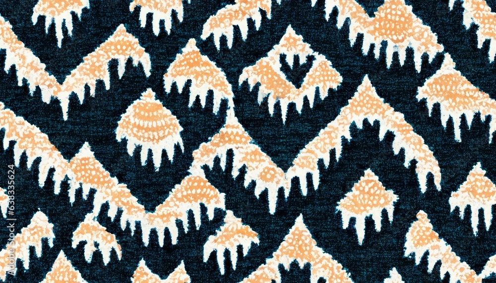 Ikat seamless pattern traditional pattern background. Beautiful Ethnic abstract ikat art. rug texture vector ethnic tribal pattern seamless in decoration.