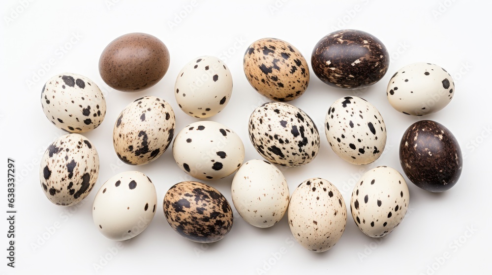 Obraz premium Set perpaline eggs isolated on white background