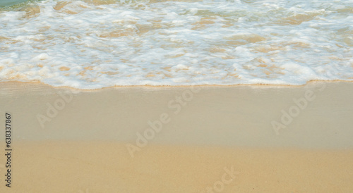 Beautiful Landscape summer panorama front viewpoint tropical sea beach white sand clean and blue sky background calm Nature ocean Beautiful  wave water travel at Sai Kaew Beach East thailand Chonburi