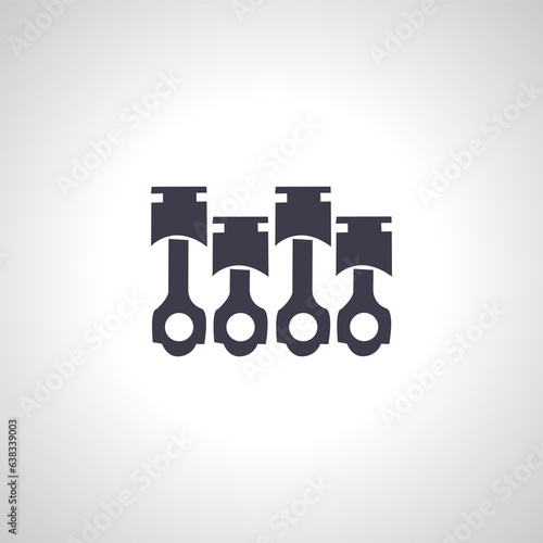 Engine piston icon. Car pistons icon.