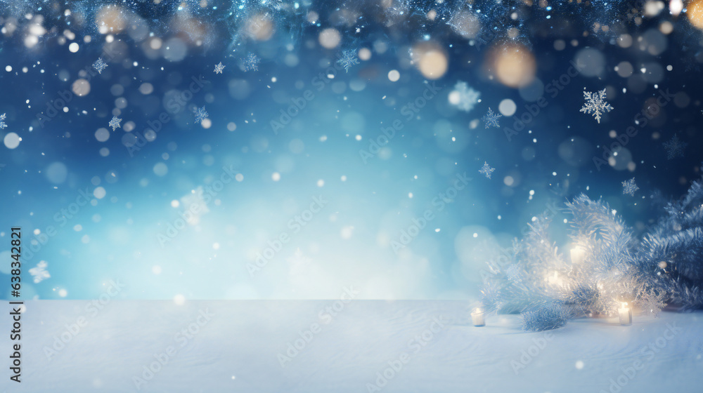 Winter Party Background with empty copy space. Generative AI. Winter Party Background with empty copy space. Generative AI.