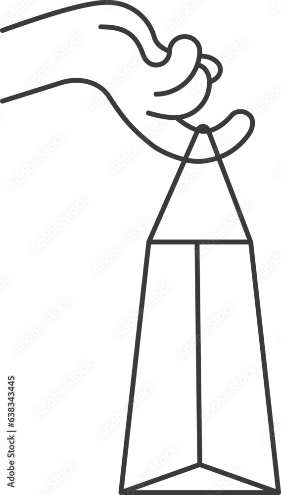 hand holding shopping bag line icon hand holding shopping bag line icon