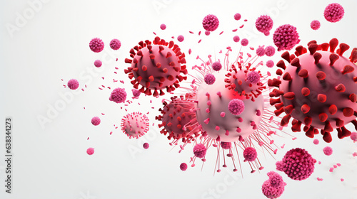 Hepatitis B virus on a white background