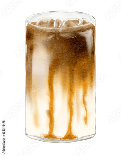 Wallpaper Mural Watercolor caramel macchiato watercolor illustration isolated element Torontodigital.ca