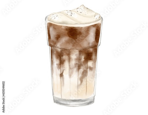 Wallpaper Mural Watercolor coffee coconut shake watercolor illustration isolated element Torontodigital.ca