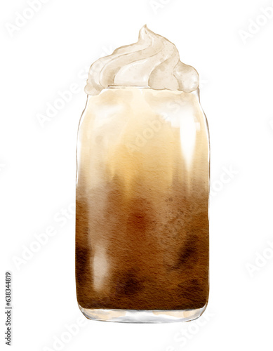 Wallpaper Mural Watercolor cream cold brew watercolor illustration isolated element Torontodigital.ca