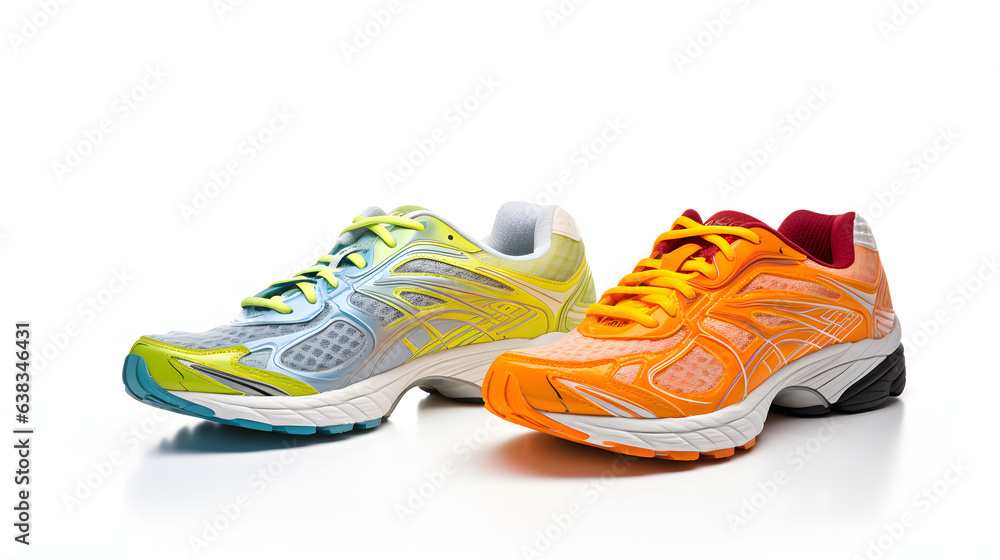 Athletic sneakers on white background Athletic sneakers on white background