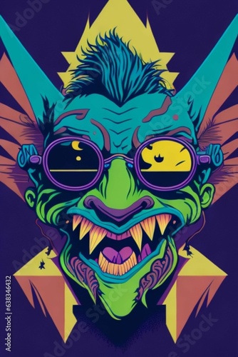 A detailed illustration of a Goblin for a t-shirt design  wallpaper  and fashion