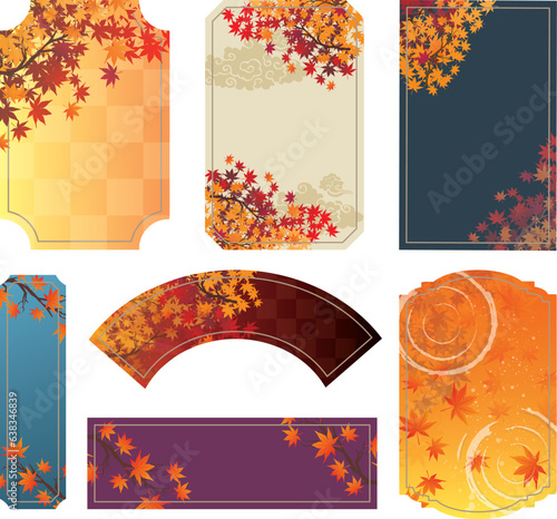 秋　紅葉　和風　背景
