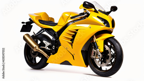 Yellow sport bike