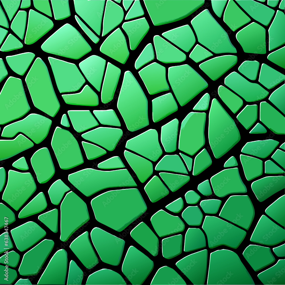 abstract vector stained-glass mosaic background - green and black circles abstract vector stained-glass mosaic background - green and black circles