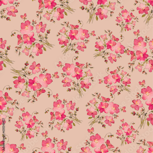 Pink floral seamless pattern backgrounds