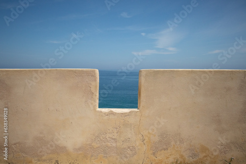 Sagres Fortress lighthouse on a blue sky day