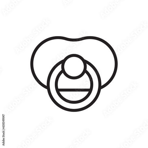 pacifier icon vector