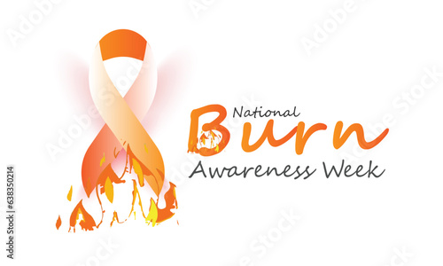 National burn awareness week. background, banner, card, poster, template. Vector illustration.